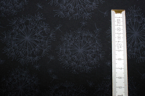 Designer-Baumwollstoff Dandelion black (10 cm)